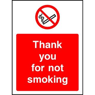 Picture of "Thank You For Not Smoking" Sign 
