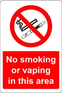 Picture of No smoking or vaping in this area 