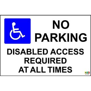 Picture of No Parking Disabled Access Required Sign