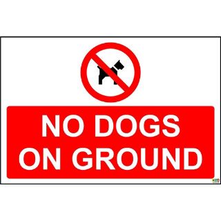 Picture of No Dogs On Grounds Sign