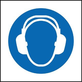 Picture of "Ear Protection Picture Symbol" Sign 