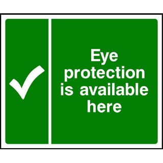 Picture of "Eye Protection Is Available Here" Sign 