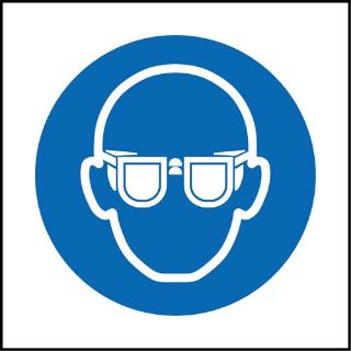 Picture of "Protective Goggles Picture Symbol" Sign 