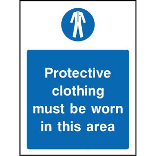 Picture of "Protective Clothing Must Be Worn In This Area" Sign 