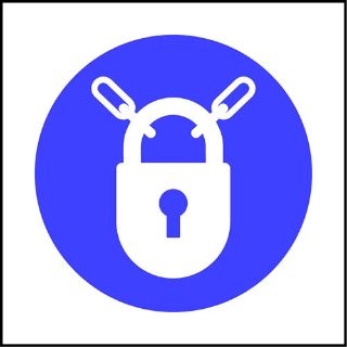 Picture of "Keep Locked Picture Symbol" Sign 
