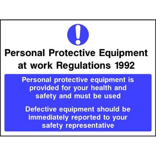 Picture of "Personal Protective Equipment Is Provided For Your Health And Safety And Must Be Used" Sign 
