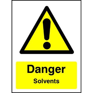Picture of "Danger Solvents" Sign