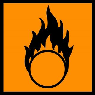Picture of "Oxisdising Picture Symbol" Sign
