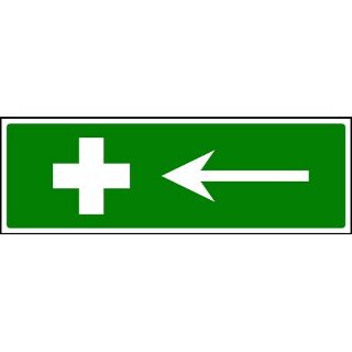 Picture of "First Aid- Left Arrow" Sign 