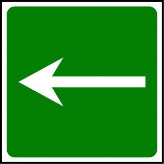 Picture of " First Aid Sign- Left Arrow" 