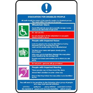 Picture of "Evacuation For Diabled People" Sign 