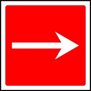 Picture of "Fire Sign- Right Arrow" Sign
