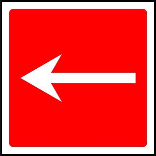 Picture of "Fire Sign- Left Arrow" Sign