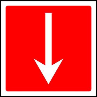 Picture of "Fire Sign-Down  Arrow" Sign