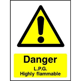 Picture of "Danger L.P.G Highly Flamamble" Sign 
