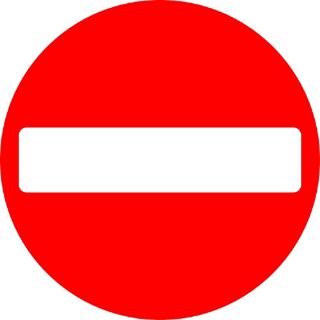 Picture of "No Entry Road Sign" Sign 
