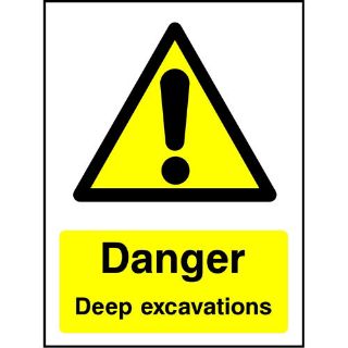 Picture of "Danger Deep Excavations" Sign 