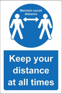Picture of Keep your distance at all times social distancing 