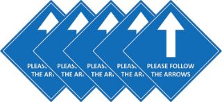 Picture of Please follow the arrows social distancing  