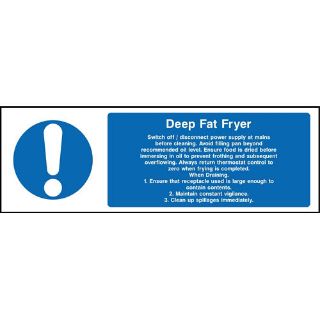 Picture of "Deep Fat Fryer" Sign 