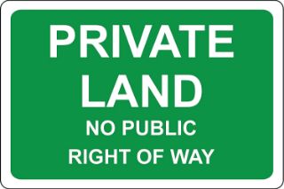 Picture of Private land no public right of way 