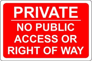 Picture of Private no public access or right of way