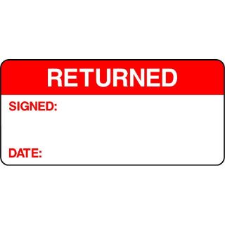 Picture of "Returned-Signed-Date" Sign 