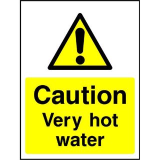 Picture of "Caution Very Hot Water" Sign 