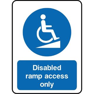 Picture of "Disabled Ramp Access Only" Sign 