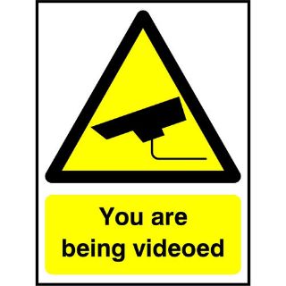Picture of "You Are Being Videoed" Sign 