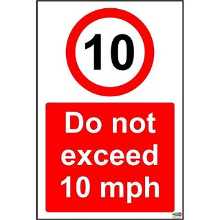 Picture of Do Not Exceed 10 Mph Safety Sign