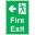 Show details for Fire Exit Symbol & Left Arrow Safety Sign Picture of Fire Exit Symbol & Left Arrow Safety Sign