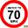 Show details for Limited To 70 Mph Vehicle Speed Limit Sign. Shows The Maximum Speed For Your Vehicle On Motorways, Suitable For All Types Of Vans Including Courier Vans And 7.5T Trucks, Stick The Sticker To The Rear Of Your Vehicle Picture of Limited To 70 Mph Vehicle Speed Limit Sign. Shows The Maximum Speed For Your Vehicle On Motorways, Suitable For All Types Of Vans Including Courier Vans And 7.5T Trucks, Stick The Sticker To The Rear Of Your Vehicle