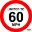 Show details for Limited To 60 Mph Vehicle Speed Limit Sign. Shows The Maximum Speed For Your Vehicle On Motorways, Suitable For All Types Of Vans Including Courier Vans And 7.5T Trucks, Caravans And General Trailers. Stick The Sticker To The Rear Of Your Vehicle  Picture of Limited To 60 Mph Vehicle Speed Limit Sign. Shows The Maximum Speed For Your Vehicle On Motorways, Suitable For All Types Of Vans Including Courier Vans And 7.5T Trucks, Caravans And General Trailers. Stick The Sticker To The Rear Of Your Vehicle