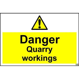 Picture of Danger Quarry Workings Safety Sign