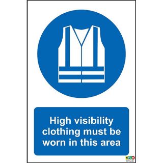Picture of High Visibility Clothing Must Be Worn In This Area Safety Sign