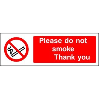 Picture of "Please Do Not Smoke Thank You" Sign 