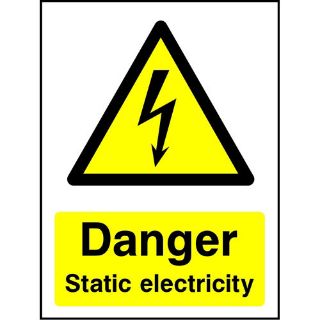 Picture of "Danger Static Electricity" Sign 