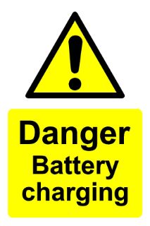 Picture of Danger Battery Charging Area Safety Sign