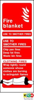 Picture of Fire I.D Fire Blanket Sign - Self adhesive sticker 200mm x 80mm