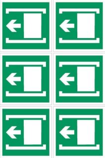 Picture of Slide left to open sign, 100x100mm - Pack of 6 stickers on A4 sheet